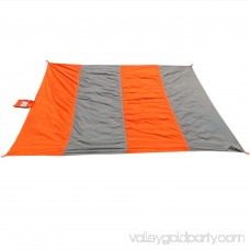 Sunnydaze Outdoor Pocket Blanket for Camping, Picnics, Hiking, and the Beach, Made from Lightweight Nylon, Orange and Grey 567147585
